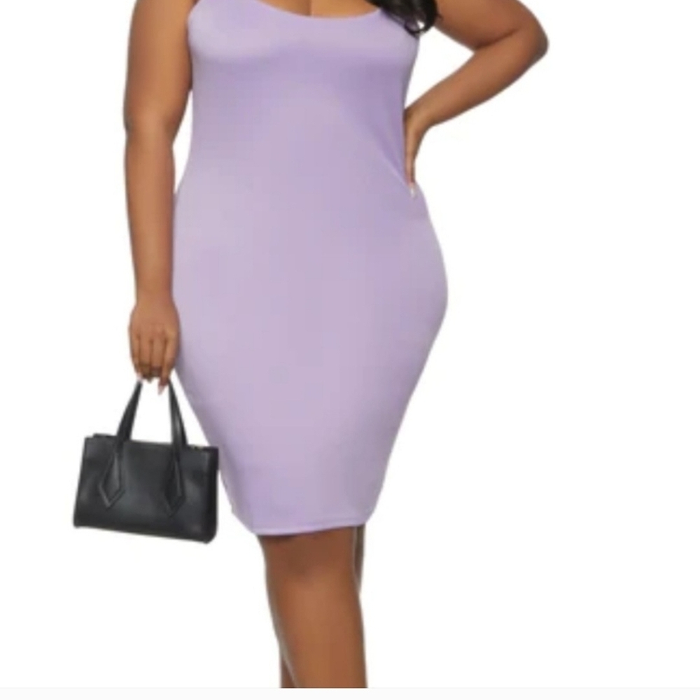 Rainbow Strapless Lavender Dress